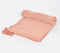 Knitted Cotton Salmon Tasseled Throw