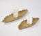 Lacquered Aluminium Abstract Leaf Deccor Dishes (set of 2)