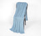 Knitted Slate Blue Cotton Throw