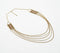 Layered Metallic Necklace with Beaded Accents