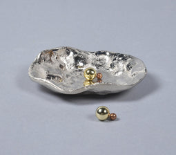 Lacquered Aluminium Nickle Trinket Dish