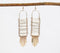 Ladder Beaded Metallic spike Earrings
