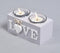 Love-Themed Twin Tealight Holder