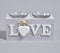 Love-Themed Twin Tealight Holder