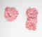 Luster striped baby pink scrunchie hair ties set of 3