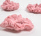 Luster striped baby pink scrunchie hair ties set of 3