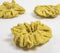 Luster striped Lime scrunchie hair ties set of 3