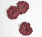 Luster Striped Maroon Scrunchie hair ties set of 3