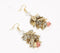 Leaf Charm & Beaded Dangle Earrings