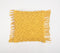 Macrame Cotton Mustard Cushion Cover with Fringes
