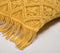 Macrame Cotton Mustard Cushion Cover with Fringes