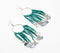 Leather Fringes & Iron Coins Hoop Earrings