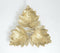 Maple Leaf Triangular Gold-toned Aluminium Nut Bowl