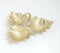 Maple Leaf Triangular Gold-toned Aluminium Nut Bowl