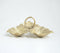 Maple Leaf Triangular Gold-toned Aluminium Nut Bowl