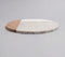 Marble & Acacia Wood Colorblock Round Chopping Board