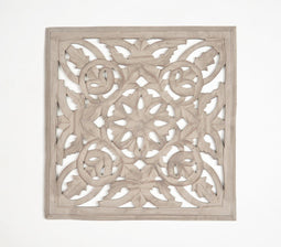 MDF Medallion Taupe Wall Plaque