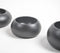 Matte Charcoal Touched Wooden Snack Bowls (Set of 3)