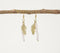 Metallic 'Feathered Pearls' Dangle Earrings
