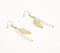Metallic 'Feathered Pearls' Dangle Earrings
