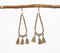 Metallic beaded & Tasseled Drop Earrings