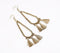 Metallic beaded & Tasseled Drop Earrings