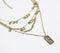 Metallic Beaded Chain Charm necklace