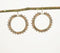 Metallic Beaded Ethnic Hoop Earrings