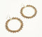 Metallic Beaded Ethnic Hoop Earrings