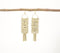 Metallic Beaded Prayer Wheel Dangle Earrings