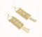 Metallic Beaded Prayer Wheel Dangle Earrings