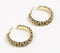 Metallic Beaded Hoop Earrings