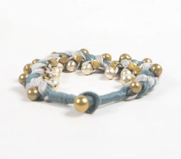 Metallic Beaded Smokey Anklet
