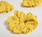 Luster Striped Lemon Scrunchie hair ties set of 3