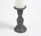Matte Black Wooden Candle Holder