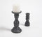 Matte Black Wooden Candle Holder
