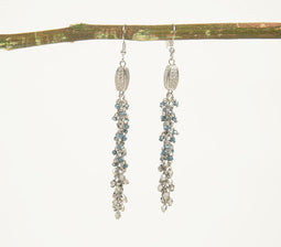 Metallic Drop Charm Earrings