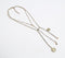 Metallic Lariat Charm necklace