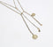 Metallic Lariat Charm necklace