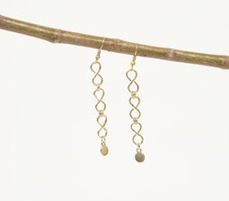 Metallic Links Drop Earrings
