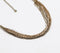 Metallic Beaded Layered Chain necklace