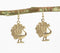 Metallic Peacock Dangle Earrings