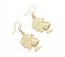 Metallic Peacock Dangle Earrings