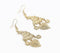 Metallic Peacock Statement Dangle Earrings