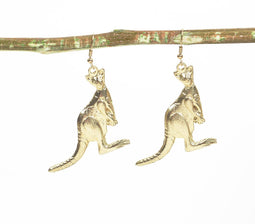 Metallic Kangaroo Dangle Earrings