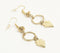 Metallic Arrow & Ring Dangle Earrings