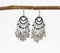 Metallic Cluster Beaded dangle Earrings