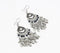 Metallic Cluster Beaded dangle Earrings