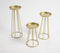 Metallic Gold-Toned Pillar Candle holders (set of 3)