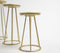 Metallic Gold-Toned Pillar Candle holders (set of 3)